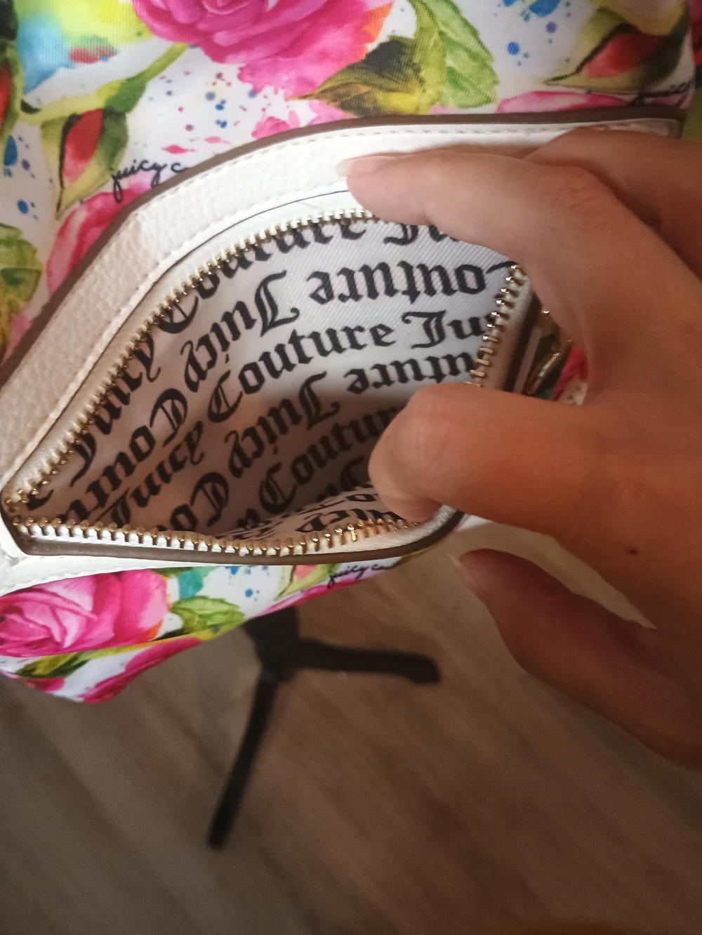 Juicy Couture Rosie Floral Mini Backpack Pink & White